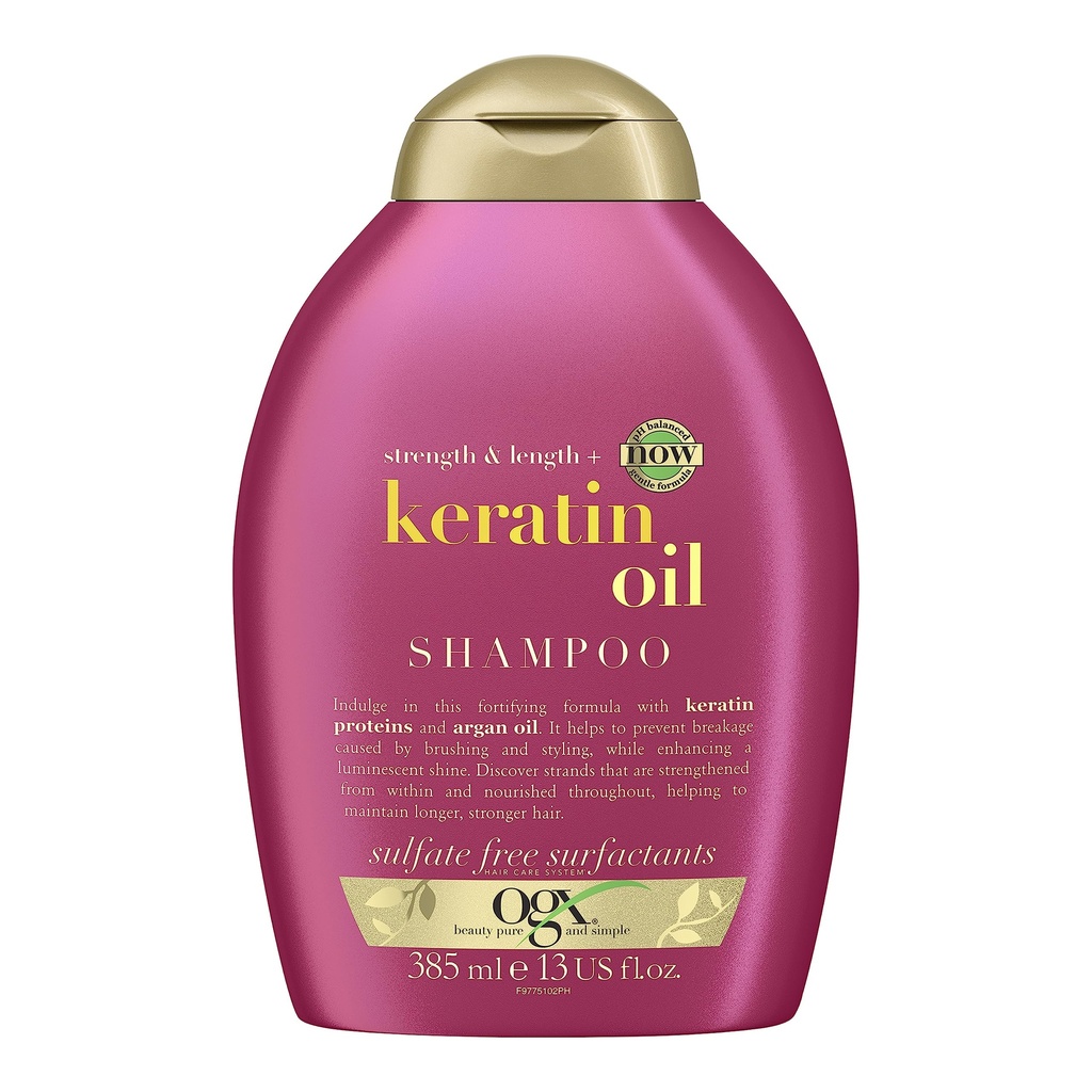 OGX Anti-Breakage Keratin Oil Shampoo 385 ml, Red