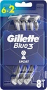 جيليت بلو 3 ماكينة حلاقة 6+2 كومفورت ازرق رجالي