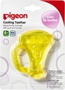 Pigeon Cooling Teether With Sterilized Water Wide Handle Bpa Free Trumpet Yellow