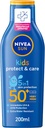 Nivea Sun Kids Lotion Uva & Uvb Protection Protect & Play Moisturizing Spf 50+ 200ml