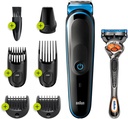 Braun Mgk5245 All-in-one Trimmer 7-in-1 Rechargeable Beard Trimmer Hair Clipper And Detail Trimmer With Gillette Proglide Razor Black & Blue - Pack Of 1