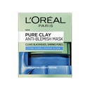 L'oreal Paris Pure Clay Blue Face Mask With Marine Algae Clears Blackheads And Shrinks Pores 50 ml
