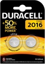 Duracell 2016 Lithium Coin Batteries 3v (1 Card Of 2 Batteries)