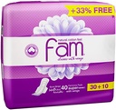 Fam Classic With Wings Natural Cotton Feel Super Sanitary Pads 40 Pads 33%off