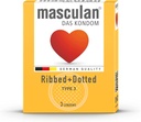 Masculan Ribbed + Dotted 3 Condoms