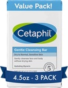 Cetaphil Gentle Cleansing Bar 4.5 Oz Bar Nourishing Cleansing Bar For Dry Sensitive Skin Non-comedogenic Non-irritating For Sensitive Skin