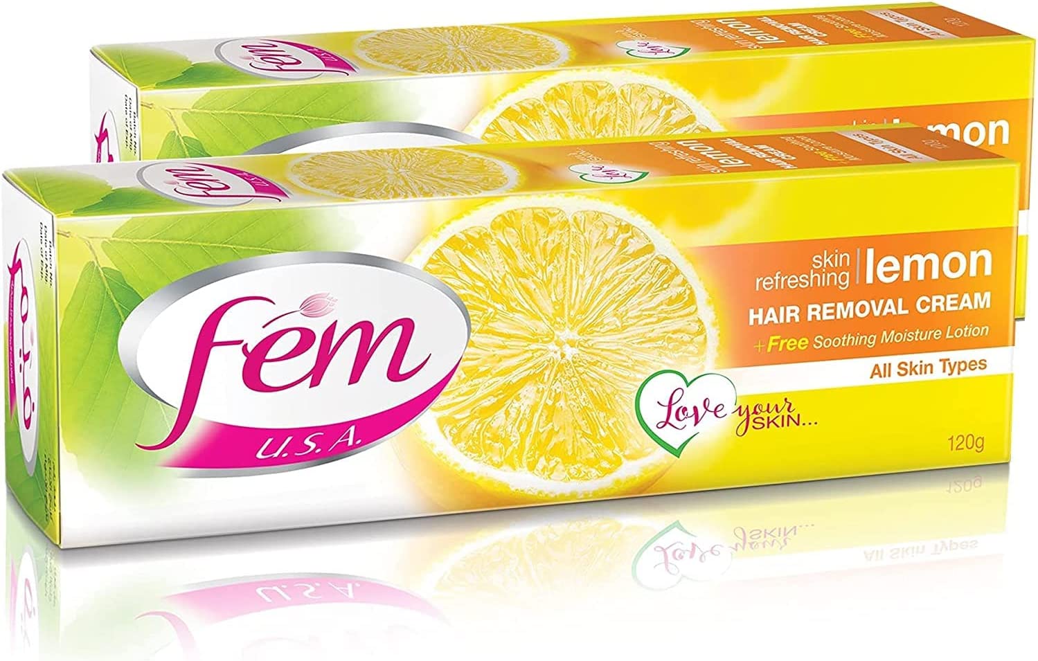 Fem U.s.a. Lemon Hair Removal Cream For Skin Rejuvenating With