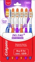 Colgate Zigzag Anti-bacterial Toothbrush - Soft (pack Of 6)