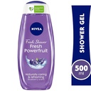 Nivea Shower Gel Body Wash Fresh Powerfruit Antioxidants Blueberry Scent 500ml