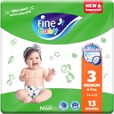 Fine Baby, Size 3, Medium 4-9 Kg, 13 Diapers