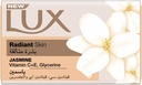 Lux Bar Soap For Radiant Skin, Jasmine, With Vitamin C, E, And Glycerine, 75g, Purple