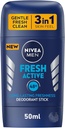 Nivea Men Antiperspirant Stick For Men, 48h Protection, Fresh Active Fresh Scent, 50ml