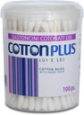 Cotton Plus Ear Buds, 100 Pieces