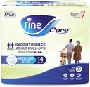 Fine Care Adult Pull Ups Size Medium, Waist (80 - 110 Cm) Pack Of 14 Incontinence Unisex Pull-ups, Disposable And Highly Absorbent.