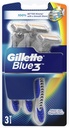 Gillette Blue3 Men's Disposable Razors, 3 Count