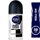 Nivea Men Antiperspirant Roll-on For Men Black & White Invisible Protection Original  X5 ,50ml