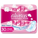 Always Breathable Soft Maxi Thick Large Sanitary Pads With Wings 30 Pads
